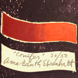 Amaranth Ehrenhalt "Conifers", Signed Woodblock Print, ed. 50, c. 1960s