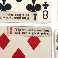 1920s Sandusky Cement Co Medusa Playing Cards with Hand Pasted Fortunes