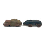 Pair of Early Tin Litho Penny Toy Cars
