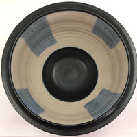 Stunning Blue on Blue Large Arts and Crafts Style Hand-thrown Pottery Bowl