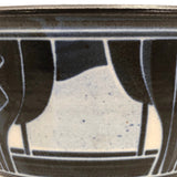 Stunning Blue on Blue Large Arts and Crafts Style Hand-thrown Pottery Bowl