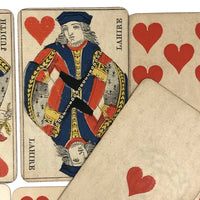 Lovely Antique French Gatteaux Playing Cards, Complete Deck, 1890 Stamp