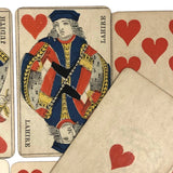 Lovely Antique French Gatteaux Playing Cards, Complete Deck, 1890 Stamp