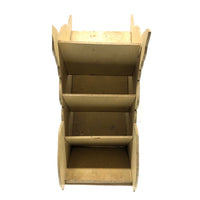 SOLD Intense Looking Kitty! Double-sided, Four Tier Folk Art Magazine Rack