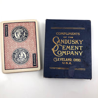 1920s Sandusky Cement Co Medusa Playing Cards with Hand Pasted Fortunes