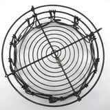 Vintage Wirework Egg Basket / Bowl with Collapsible Sides