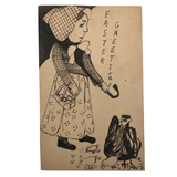 Here is Your Picture, Easter Greetings Hand-drawn Postcard with Great Back