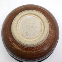 Stunning Blue on Blue Large Arts and Crafts Style Hand-thrown Pottery Bowl
