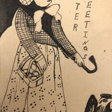 Here is Your Picture, Easter Greetings Hand-drawn Postcard with Great Back