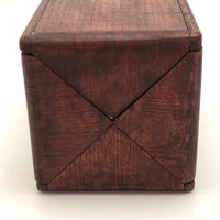 Accordian Fold Antique Wooden Box - Sewing Machine Attachments Case
