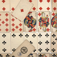 Lovely Antique French Gatteaux Playing Cards, Complete Deck, 1890 Stamp