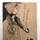 Here is Your Picture, Easter Greetings Hand-drawn Postcard with Great Back