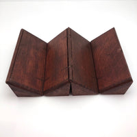 Accordian Fold Antique Wooden Box - Sewing Machine Attachments Case