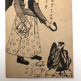 Here is Your Picture, Easter Greetings Hand-drawn Postcard with Great Back