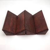 Accordian Fold Antique Wooden Box - Sewing Machine Attachments Case
