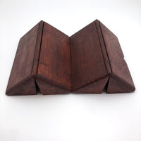 Accordian Fold Antique Wooden Box - Sewing Machine Attachments Case