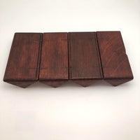 Accordian Fold Antique Wooden Box - Sewing Machine Attachments Case