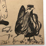 Here is Your Picture, Easter Greetings Hand-drawn Postcard with Great Back