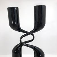 Mikaela Dorfel for Menu Danish Black Powder Lacquered Steel "Double Candleholders