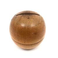Fernald's Lovely Old Round Treen Coin Bank
