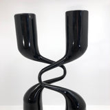 Mikaela Dorfel for Menu Danish Black Powder Lacquered Steel "Double Candleholders
