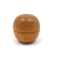 Fernald's Lovely Old Round Treen Coin Bank