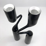 Mikaela Dorfel for Menu Danish Black Powder Lacquered Steel "Double Candleholders