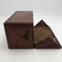 Accordian Fold Antique Wooden Box - Sewing Machine Attachments Case