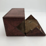 Accordian Fold Antique Wooden Box - Sewing Machine Attachments Case