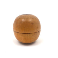 Fernald's Lovely Old Round Treen Coin Bank