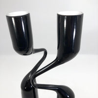 Mikaela Dorfel for Menu Danish Black Powder Lacquered Steel "Double Candleholders