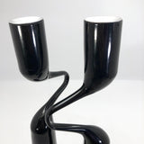 Mikaela Dorfel for Menu Danish Black Powder Lacquered Steel "Double Candleholders
