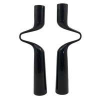 Mikaela Dorfel for Menu Danish Black Powder Lacquered Steel "Double Candleholders