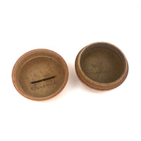 Fernald's Lovely Old Round Treen Coin Bank