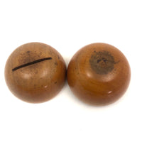 Fernald's Lovely Old Round Treen Coin Bank