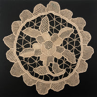Handmade Needle Lace Flower Medallion