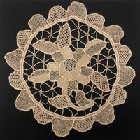 Handmade Needle Lace Flower Medallion