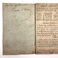 Horatio Crane Penmanship + Math Notebook, 1816, Boston MA