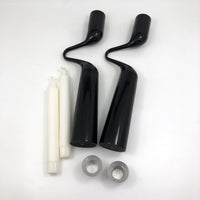 Mikaela Dorfel for Menu Danish Black Powder Lacquered Steel "Double Candleholders
