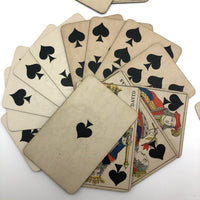 Lovely Antique French Gatteaux Playing Cards, Complete Deck, 1890 Stamp