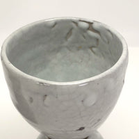 Hand Thrown Drippy Glazed White Ceramic Cups - Set of Four