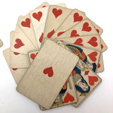 Lovely Antique French Gatteaux Playing Cards, Complete Deck, 1890 Stamp