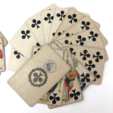 Lovely Antique French Gatteaux Playing Cards, Complete Deck, 1890 Stamp