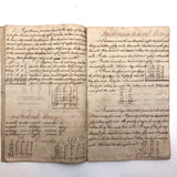 Horatio Crane Penmanship + Math Notebook, 1816, Boston MA