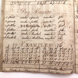 Horatio Crane Penmanship + Math Notebook, 1816, Boston MA