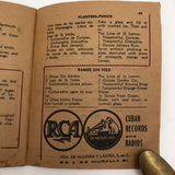 Bar La Florida, Havana, Cuba Cocktail Guide, Original 1935 Edition