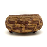 Wonderful Early Sailor Made Macrame Footed Basket