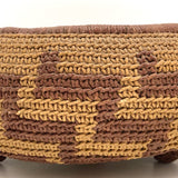 Wonderful Early Sailor Made Macrame Footed Basket