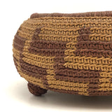 Wonderful Early Sailor Made Macrame Footed Basket