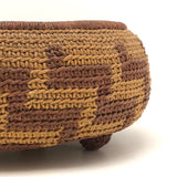 Wonderful Early Sailor Made Macrame Footed Basket